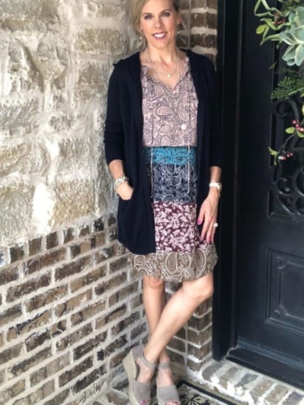 Cabi Dani Paisley Patchwork Dress Style 5371